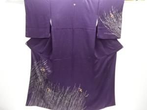 猫柳に菊模様刺繍一ツ紋訪問着
